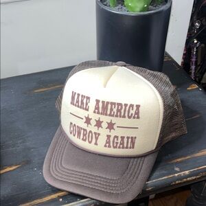Brown and Cream Trucker Hat